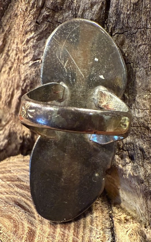 Greenish Web Turquoise Ring