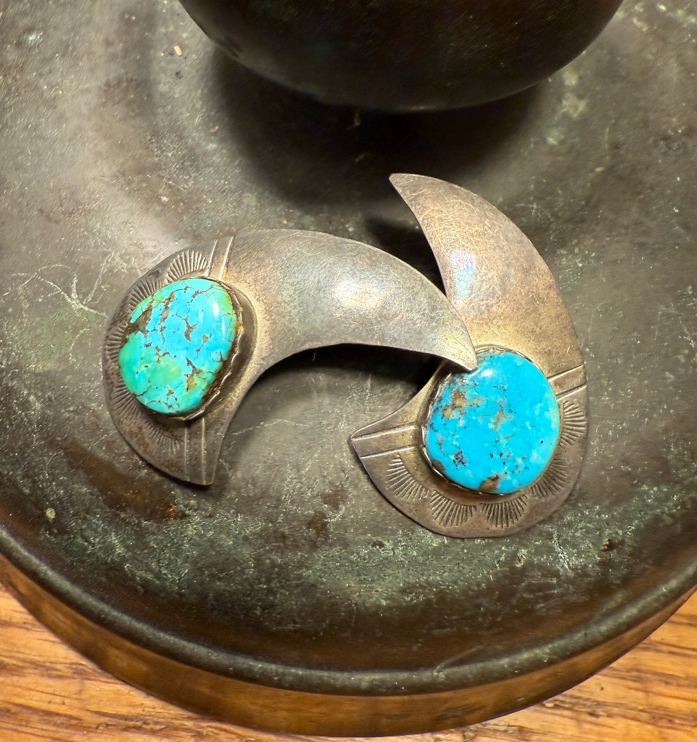 Half Moon Turquoise Earrings