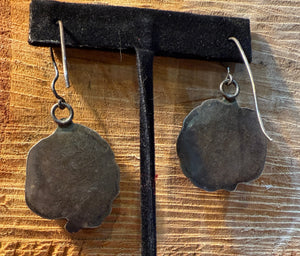 Hoop Back Large Stone Dangler Earrings
