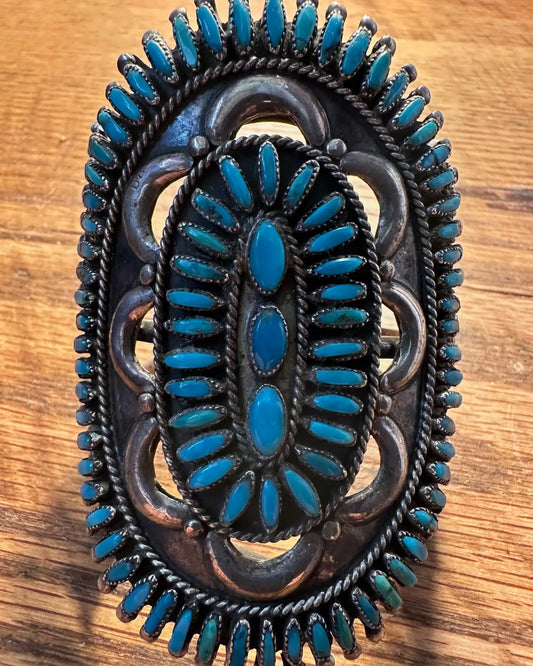 Native American turquoise bracelet  S.M. BAHE