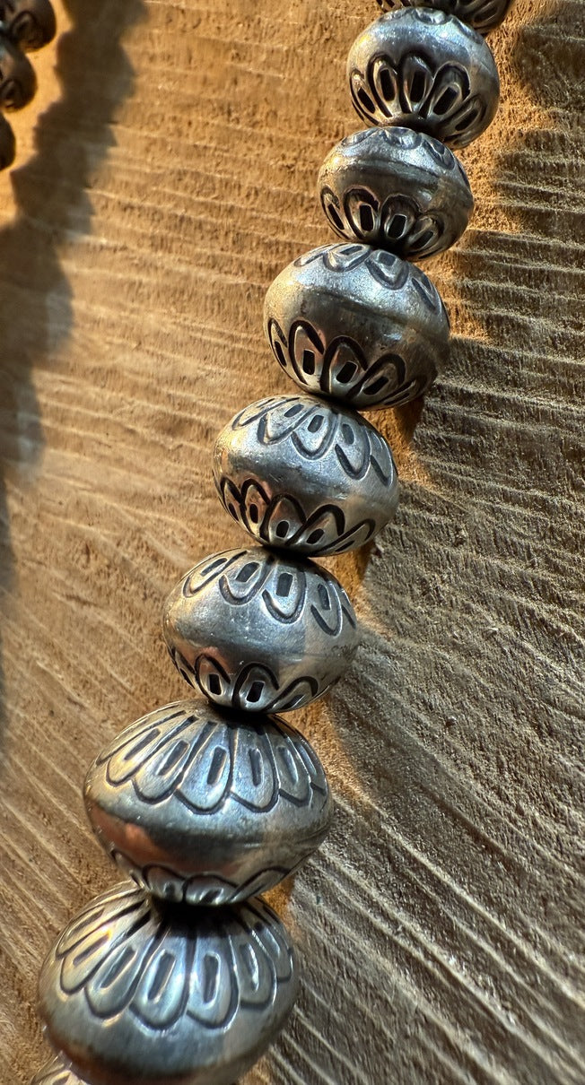 Ingot Silver Bead Necklace
