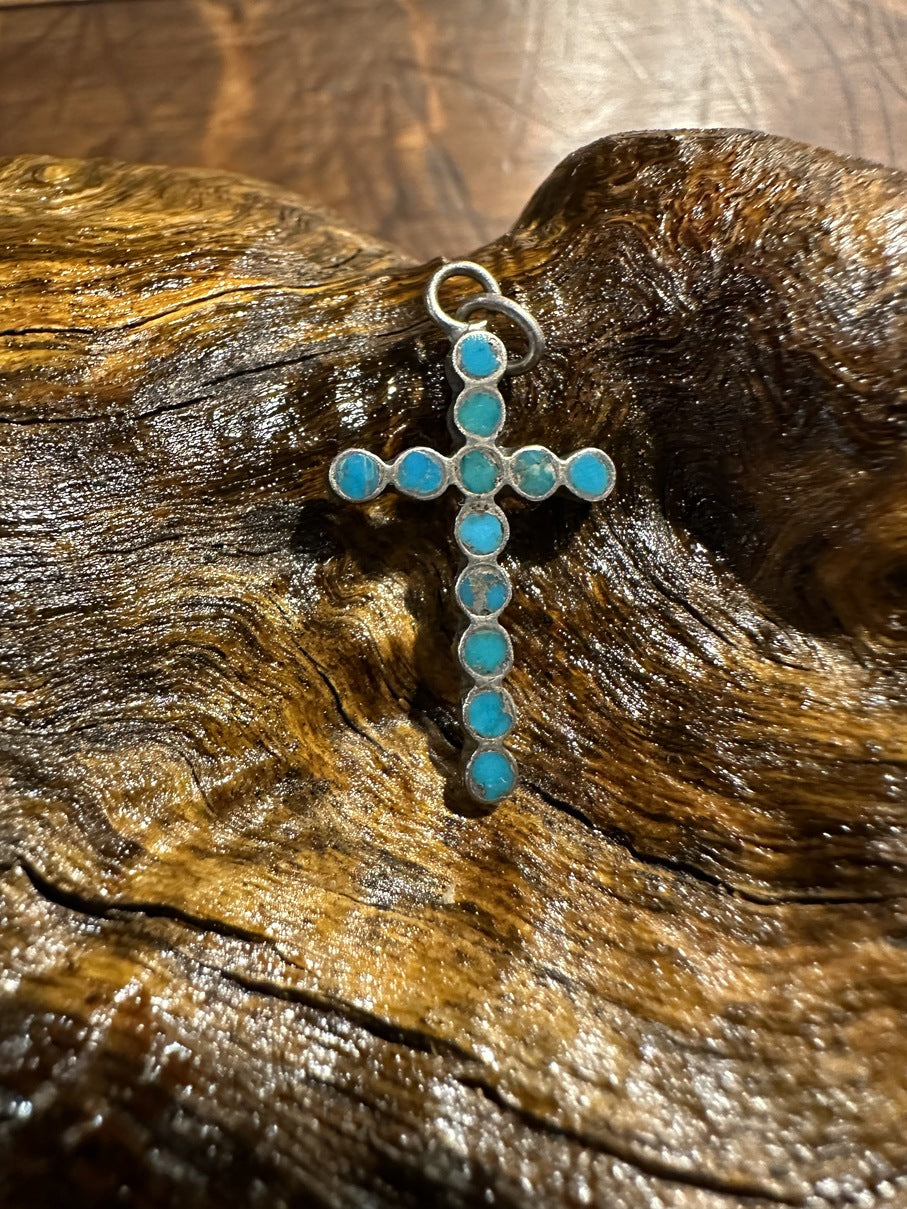 Inlaid Turquoise Cross [SG-033]