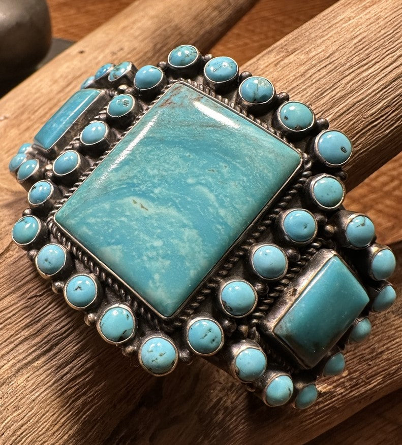 Kirk Smith 5 Band Heavy Silver Bracelet