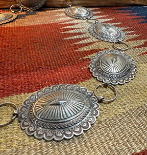 Kirk Smith Link Concho Silver Belt