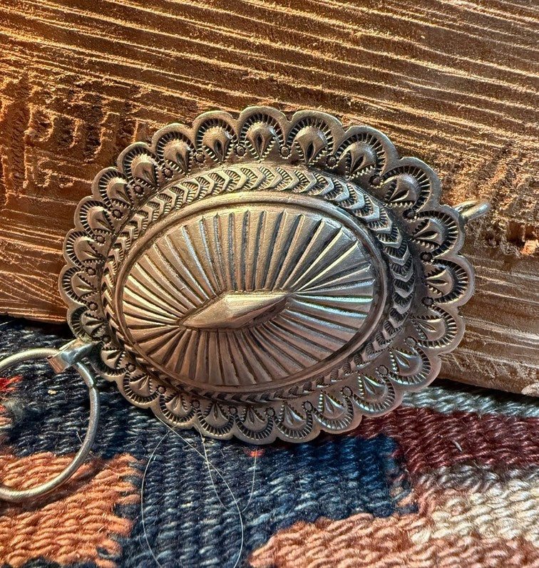 Kirk Smith Link Concho Silver Belt