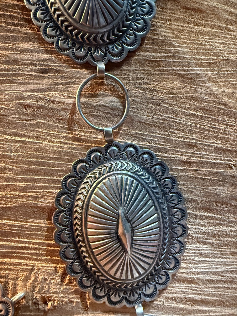 Kirk Smith Link Concho Silver Belt