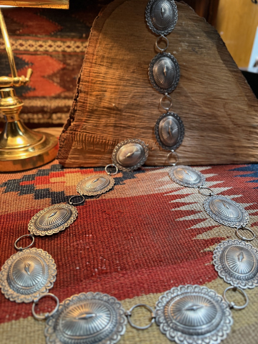 Kirk Smith Link Concho Silver Belt