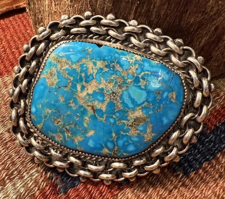 Large Blue Gem Buckle