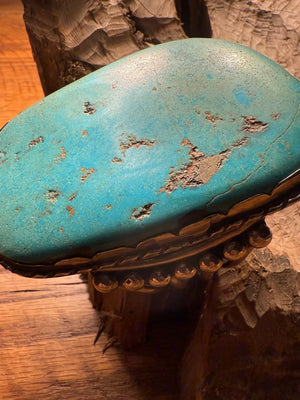 Large Slab Morenci Mine Turquoise Cuff