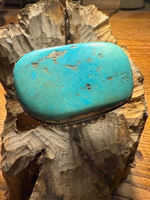 Large Slab Morenci Mine Turquoise Cuff