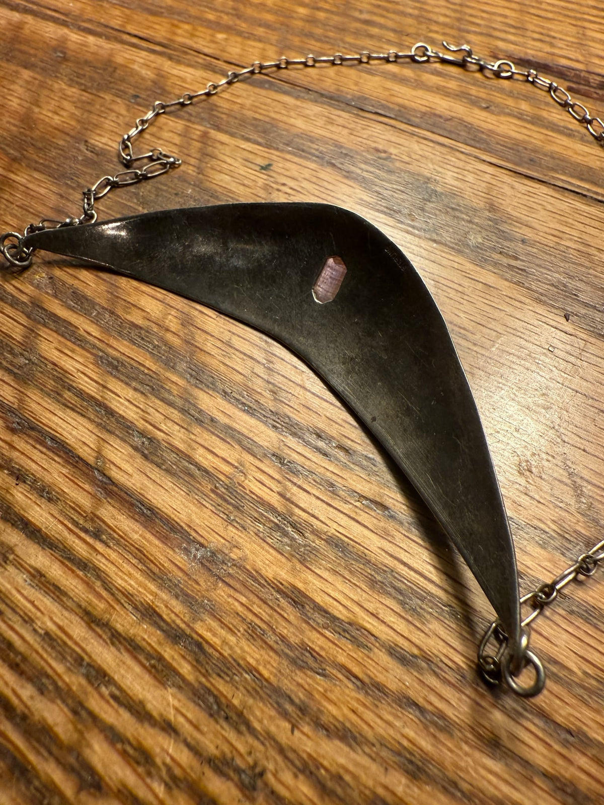 Lavender Amethyst Crescent Bib Necklace