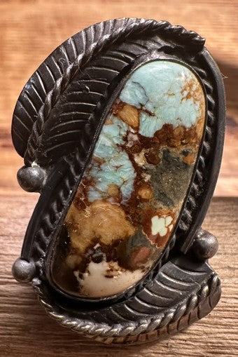Long Oval Turquoise Ring