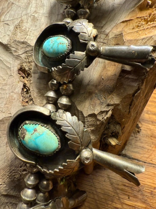 Lyre Shape Naja Squash Blossom Necklace