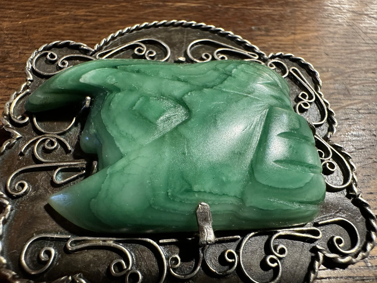 Malachite Brooch