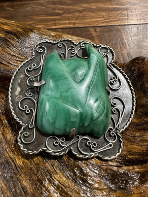 Malachite Brooch