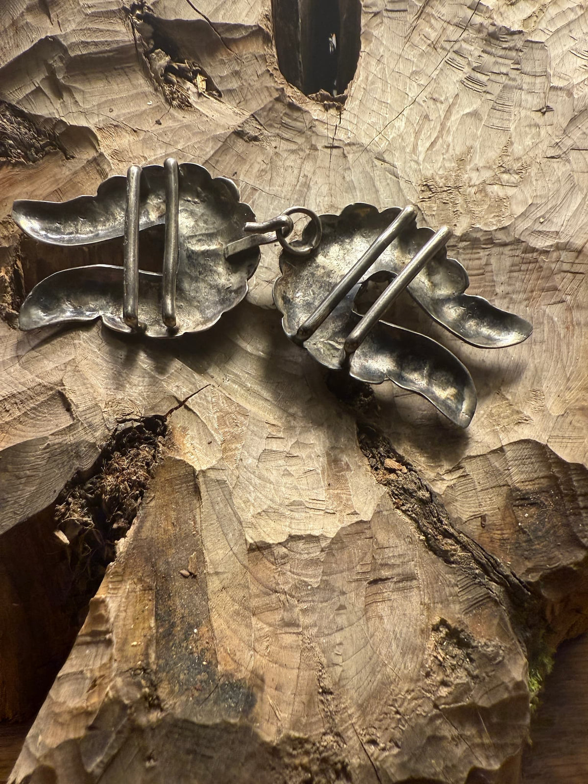 Matching Crescent Silver Belt Buckles