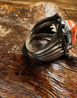 Mediterranean Italian Coral Ring