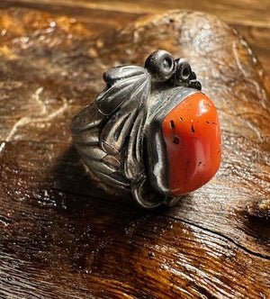 Mediterranean Italian Coral Ring