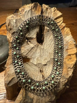 Mexico City Sterling Turquoise Link Necklace