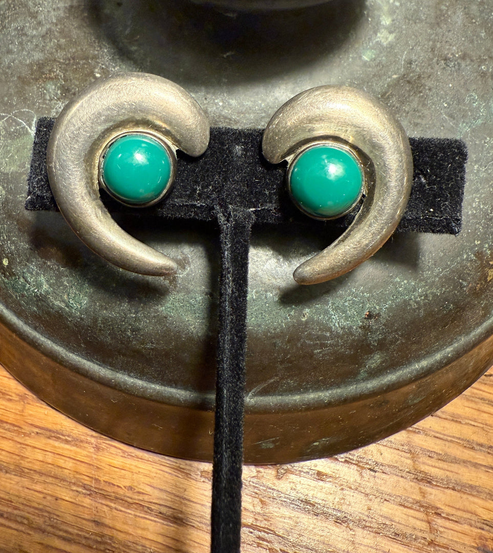 Mexico Green Stone Earrings