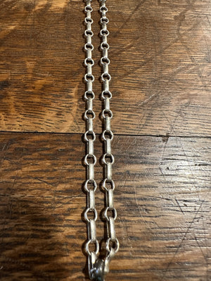 Morenci Blue Cabochon Cross with Silver Rain Drops 