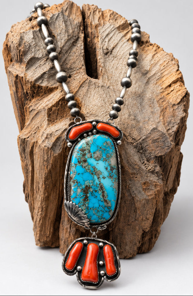 Morenci Coral Pendant