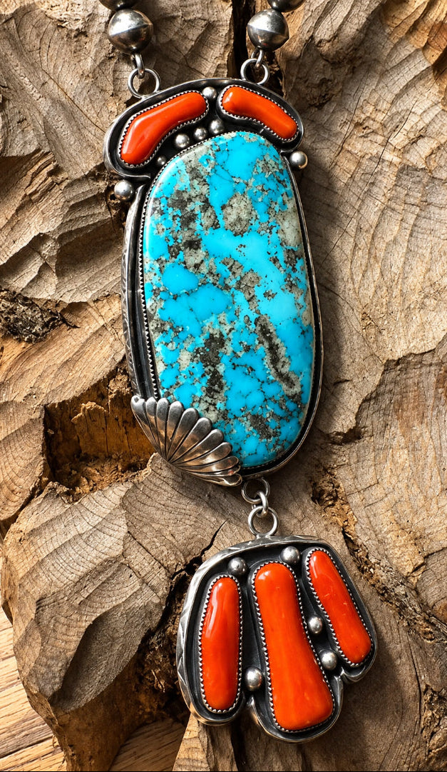 Morenci Coral Pendant