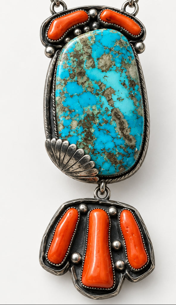 Morenci Coral Pendant