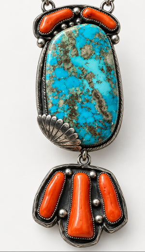 Morenci Coral Pendant