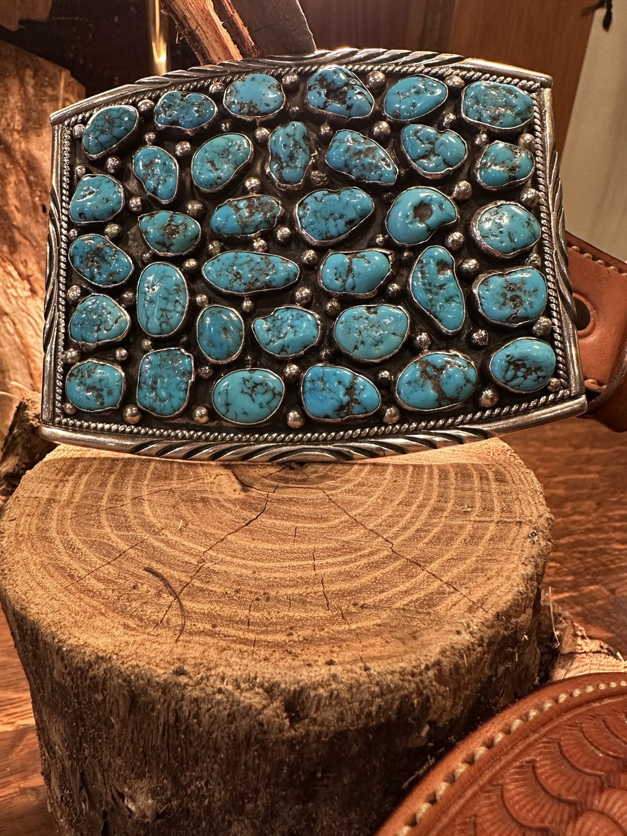 Morenci Turquoise Belt Buckle and Belt