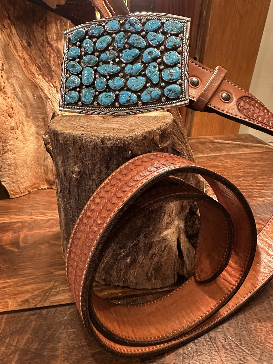 Morenci Turquoise Belt Buckle and Belt