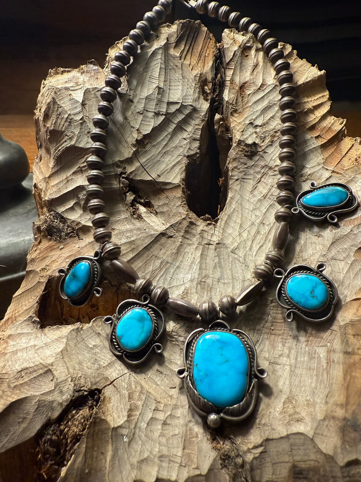 Morenci Turquoise Five-Stone Choker Necklace