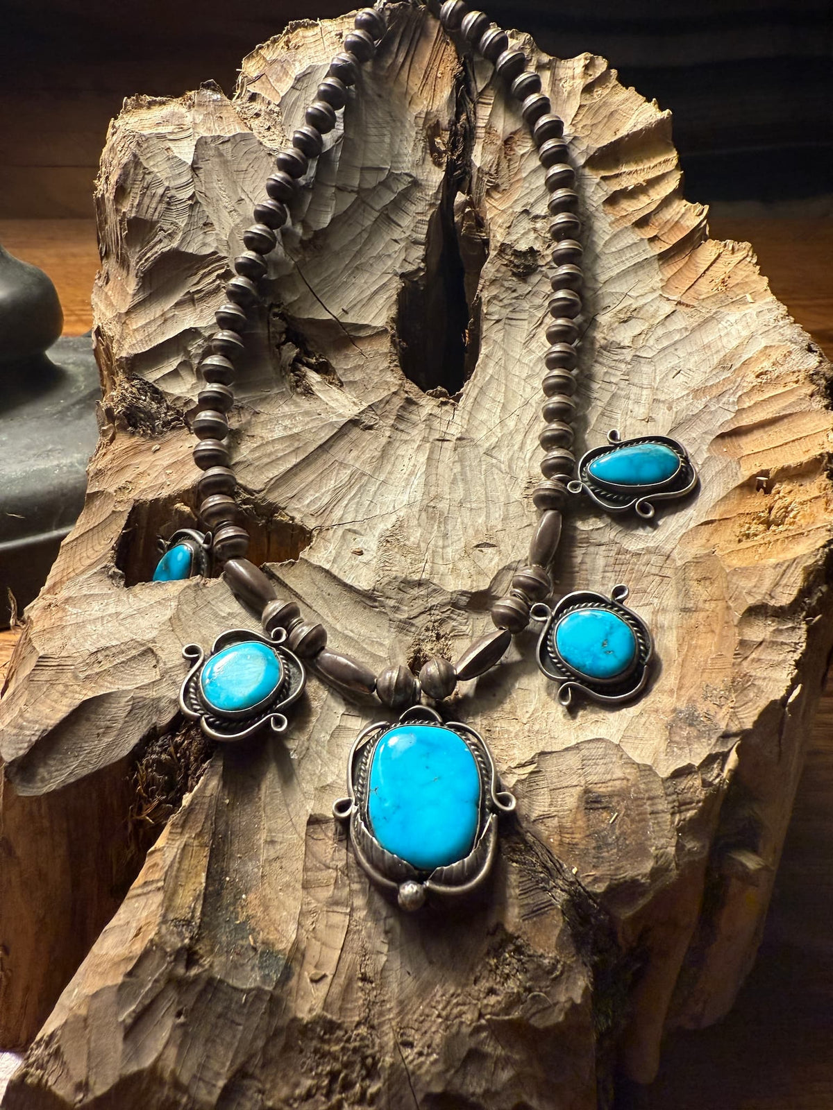 Morenci Turquoise Five-Stone Choker Necklace