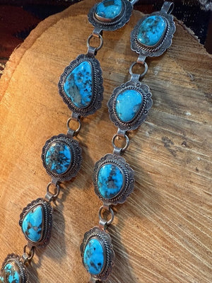 Morenci Turquoise Link Concha Belt