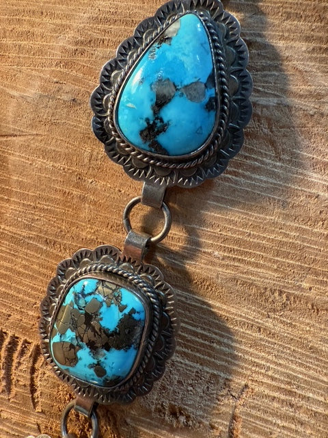 Morenci Turquoise Link Concha Belt