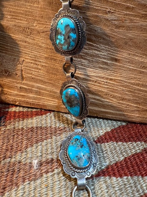 Morenci Turquoise Link Concha Belt