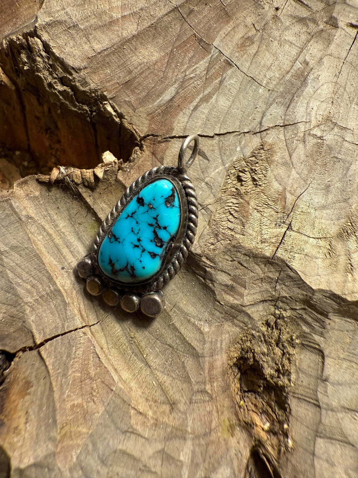 Morenci Turquoise Paw Pendant