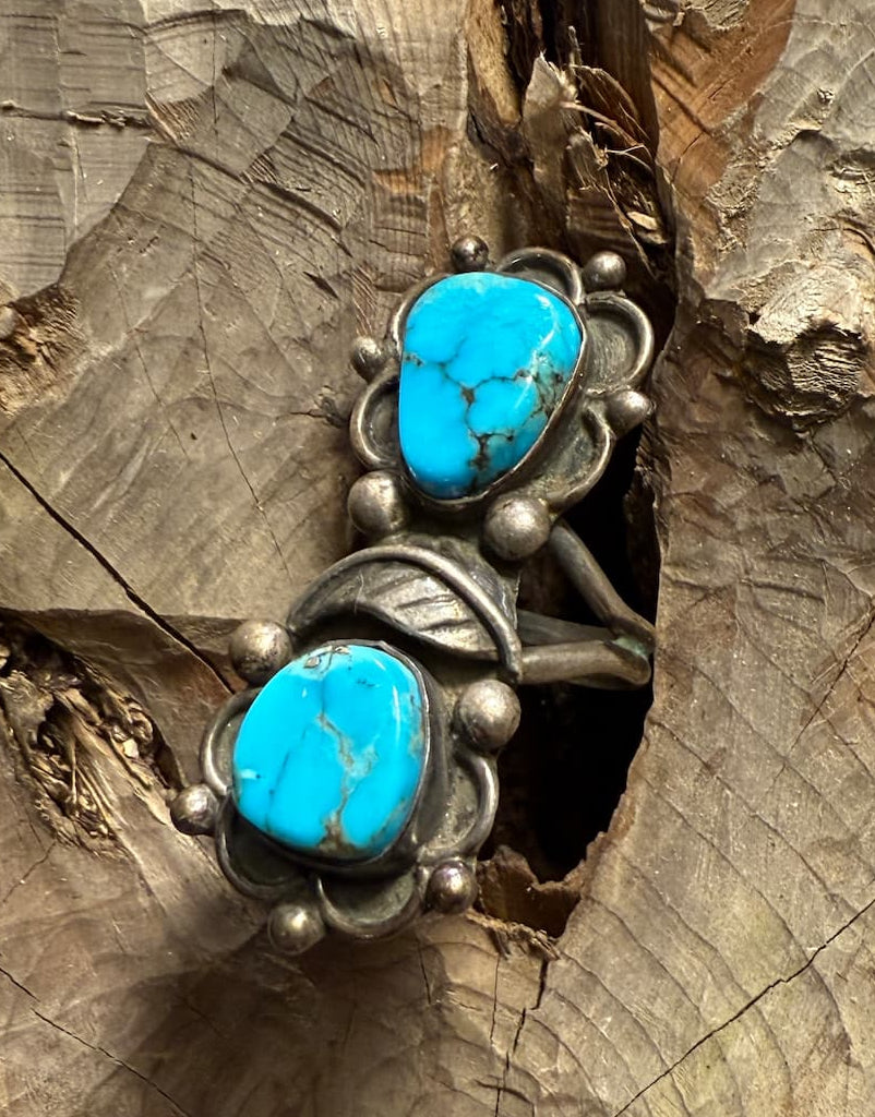 Morenci Turquoise Twin Stone Ring