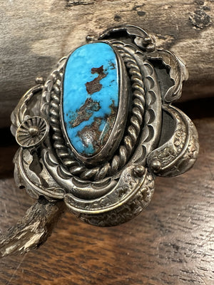 Morenci Turquoise and Silver Ring