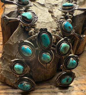 Muncie Yazzie Squash Blossom Necklace