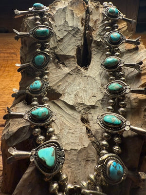 Muncie Yazzie Squash Blossom Necklace
