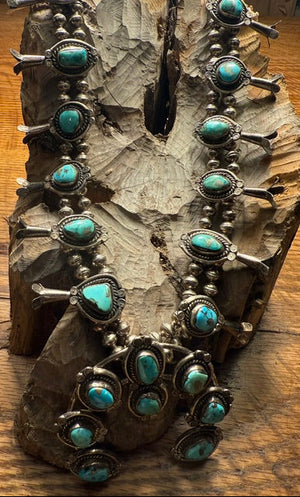 Muncie Yazzie Squash Blossom Necklace