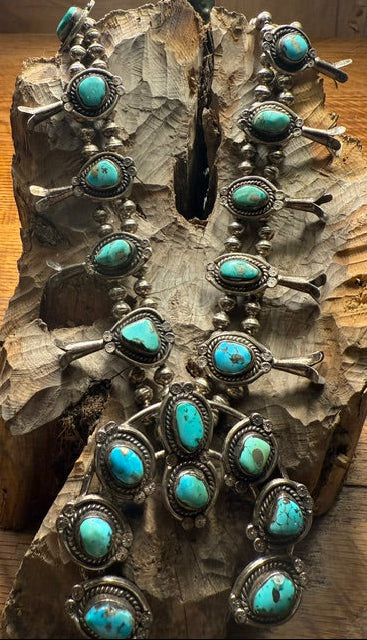 Muncie Yazzie Squash Blossom Necklace