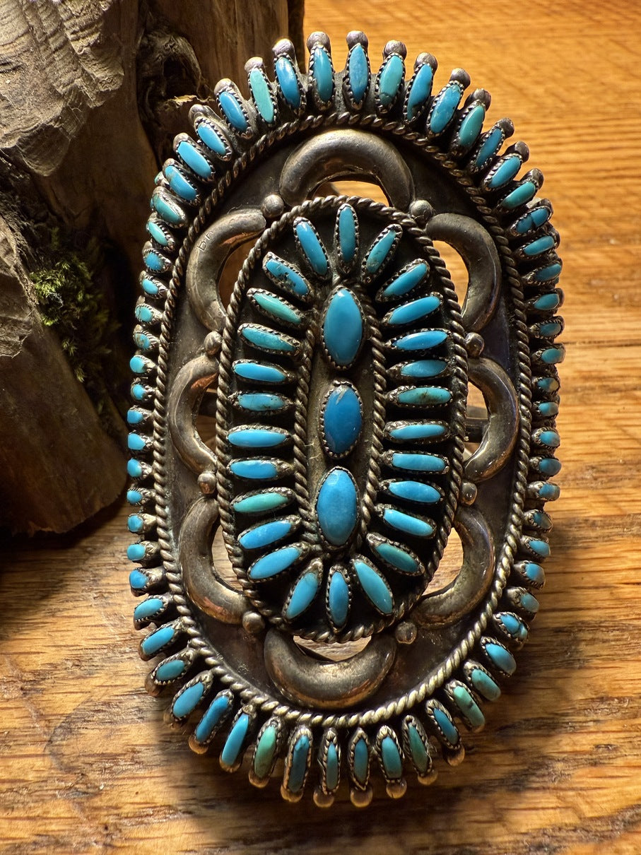 Native American Turquoise Bracelet  S.M. BAHE