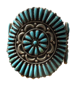 Needlepoint Turquoise Bracelet