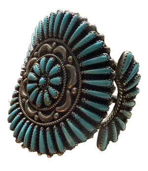 Needlepoint Turquoise Bracelet