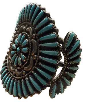 Needlepoint Turquoise Bracelet