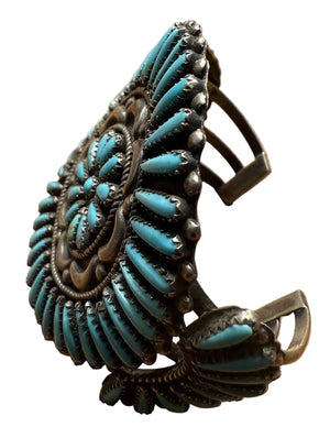 Needlepoint Turquoise Bracelet