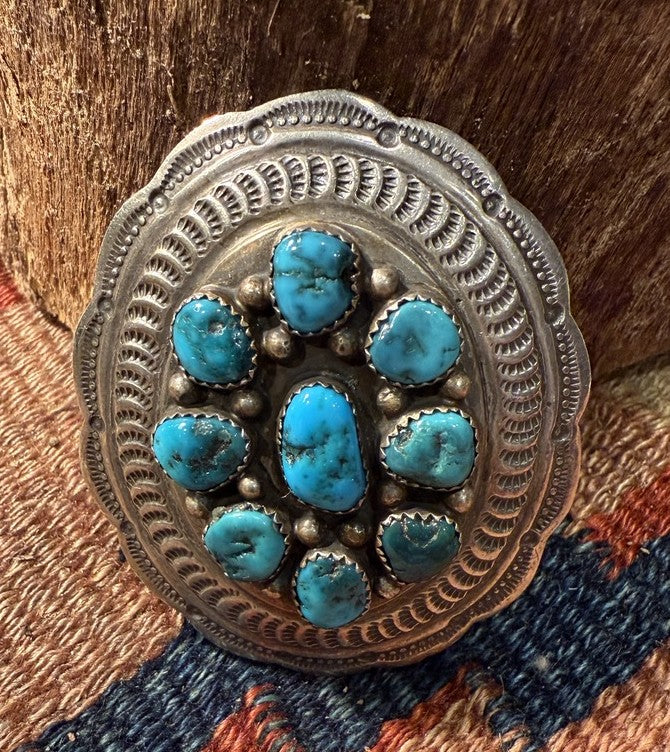 Nine Stone Turquoise Buckle