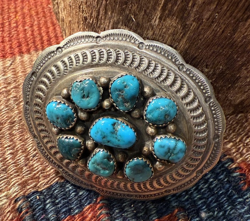 Nine Stone Turquoise Buckle
